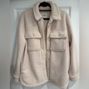 Abercrombie & Fitch Women's Beige Teddy Jacket